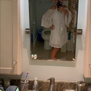 Lily Pulitzer cold shoulder lace dress